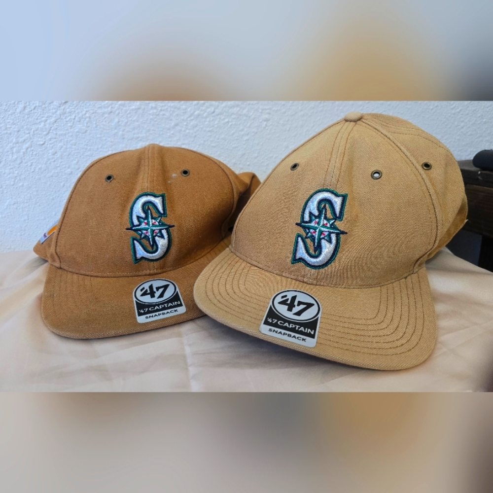 Seattle Mariners x Carhartt x '47 Captain Snapback Hats – Lot of 2 (Well-Loved)